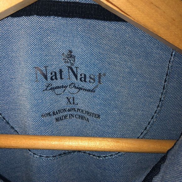 NAT NAST LIGHT BLUE POLO SHIRT XL - Picture 4 of 4